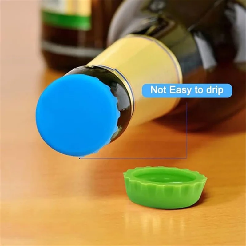 Silicone Rubber Bottle Cap Reusable Beer Caps for Home Brewing Beer Kitchen Gadgets (BPA Free, FDA Certified) - Purple