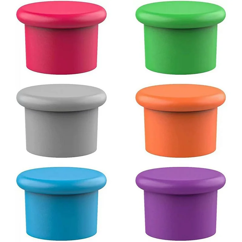 6Pcs / Set Leak Proof Silicone Wine Bottle Cap Reusable Beer Sealer Cover (BPA Free, No FDA)