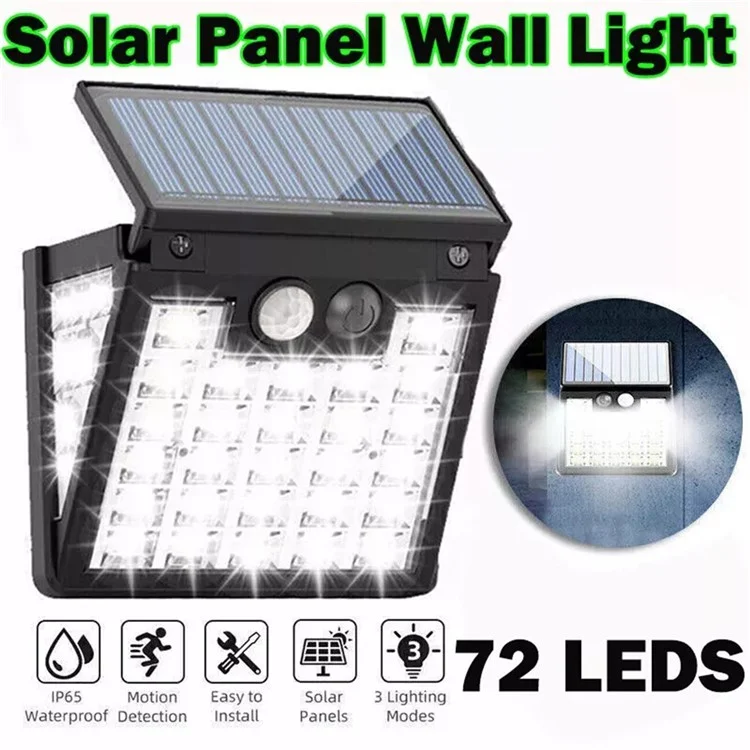 72d Solar Garden Yard Light Extérieur Lumière Étanche à Induction Étanche