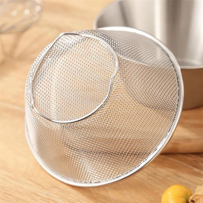 16cm Mini Strainer with Bowl 304 Stainless Steel Colander Mini Colander Bowl Set for Washing & Draining
