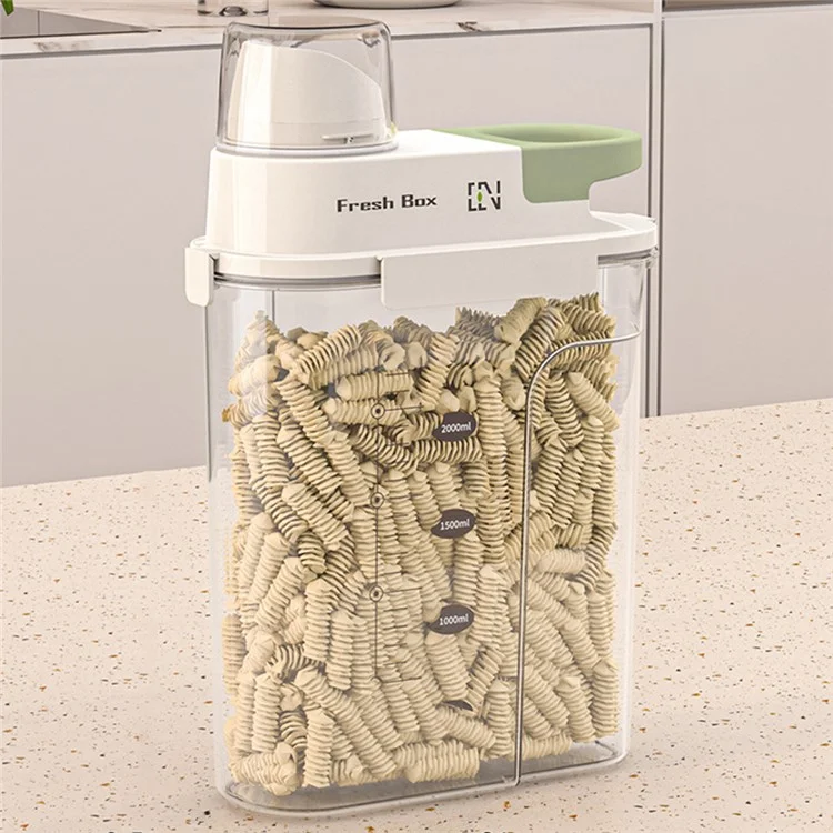 Recipiente Hermético Grande para Almacenamiento de Cocina, Contenedor de Grado Alimenticio para Cereales / Snacks / Productos Secos (Sin BPA, Sin FDA) - Verde