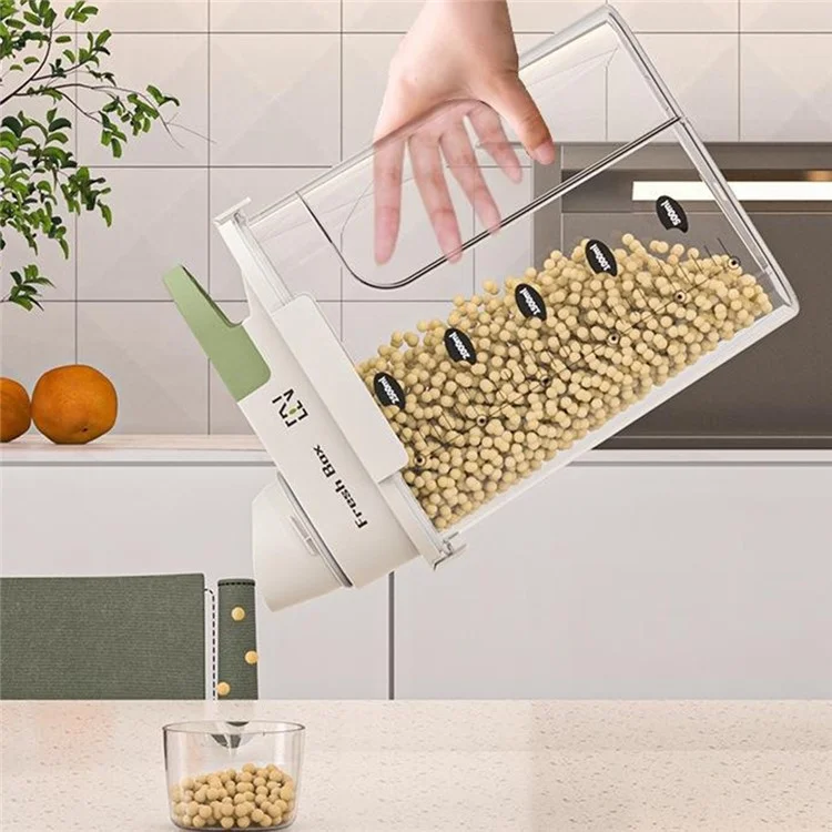 Recipiente Hermético Grande para Almacenamiento de Cocina, Contenedor de Grado Alimenticio para Cereales / Snacks / Productos Secos (Sin BPA, Sin FDA) - Verde