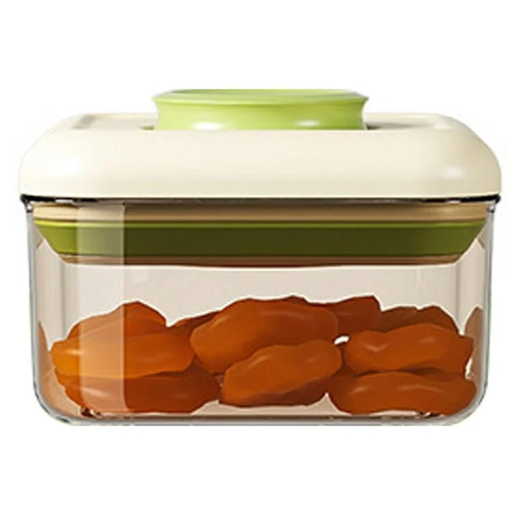 550ml Push Button Airtight Square Container Grains Coffee Snacks Kitchen Food Storage Canister (BPA-Free, No FDA) - Green
