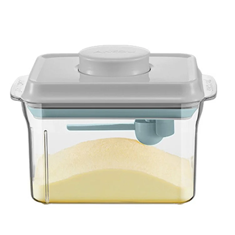 ANKOU 1L ABS+AS Milk Powder Storage Box Food Container (BPA-free, FDA Test Report) - Transparent