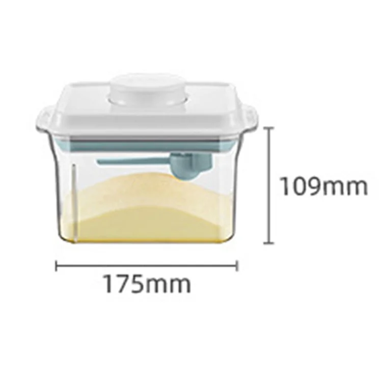 ANKOU 1L ABS+AS Milk Powder Storage Box Food Container (BPA-free, FDA Test Report) - Transparent