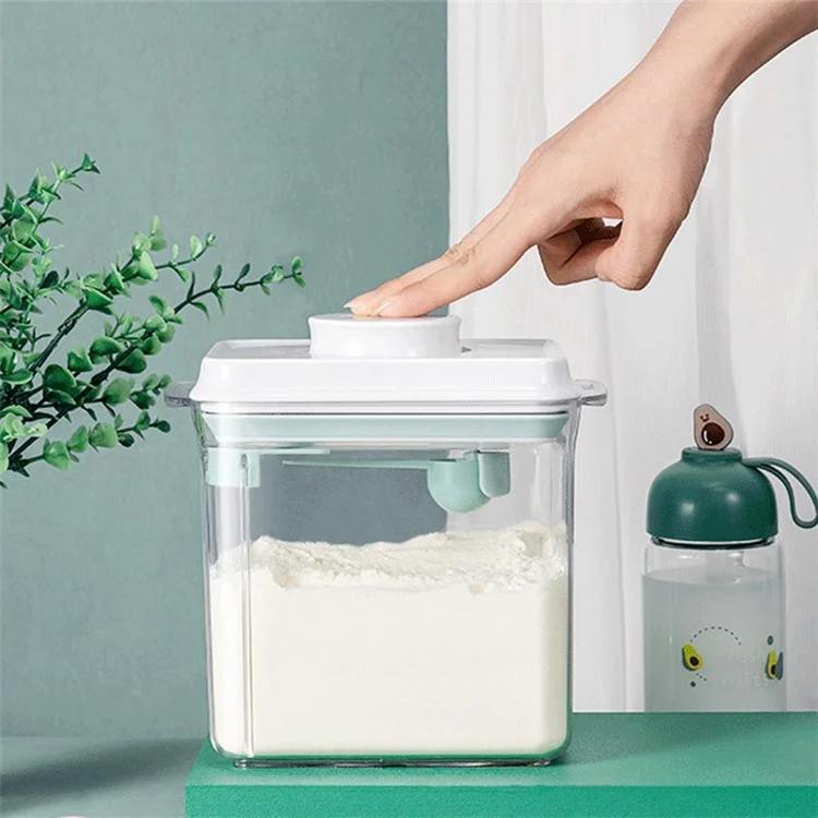 ANKOU 1.7L Baby Milk Powder Container Food-Safe ABS Storage Box (BPA-free, FDA Test Report) - Tan