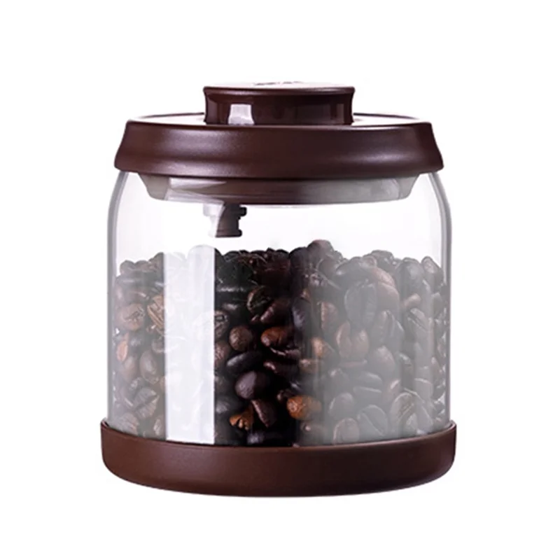 ANKOU 600ml Coffee Bean Glass Sealed Jar Kitchen Nut Tea Leaf Container (BPA-Free, No FDA)