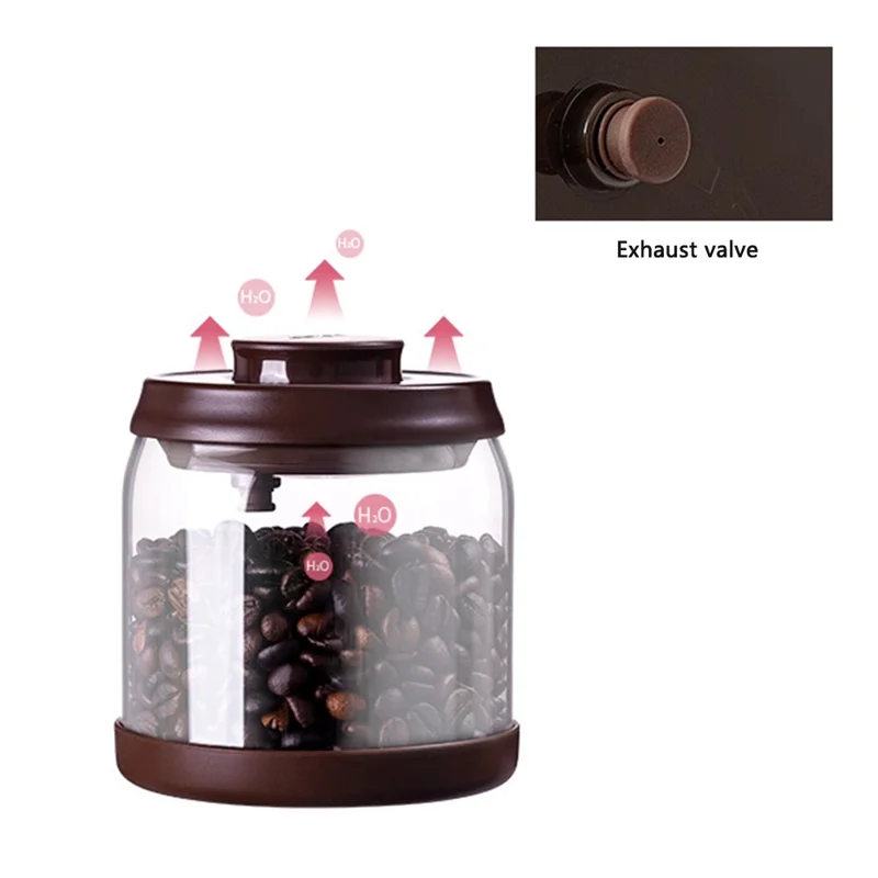 ANKOU 600ml Coffee Bean Glass Sealed Jar Kitchen Nut Tea Leaf Container (BPA-Free, No FDA)