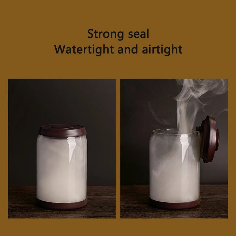 ANKOU 600ml Coffee Bean Glass Sealed Jar Kitchen Nut Tea Leaf Container (BPA-Free, No FDA)