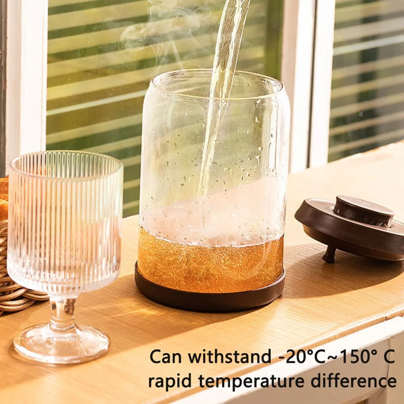 ANKOU 900ml Coffee Bean Glass Storage Jar Kitchen Snack Tea Leaf Sealed Container (BPA-Free, No FDA)