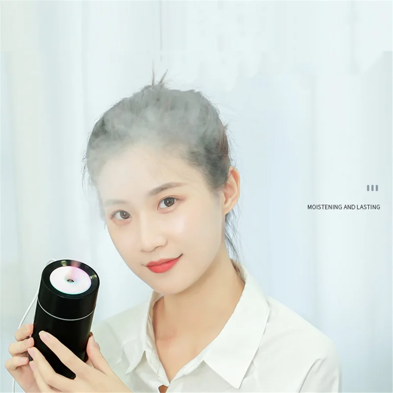 L05 Colorful Atmosphere Light Car Humidifier Air Purification Multi-function Mini Humidifier USB Powered - Black