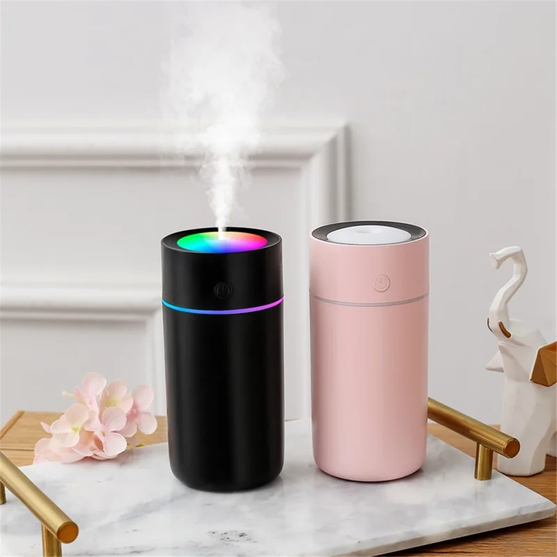 L05 Colorful Atmosphere Light Car Humidifier Air Purification Multi-function Mini Humidifier USB Powered - Black