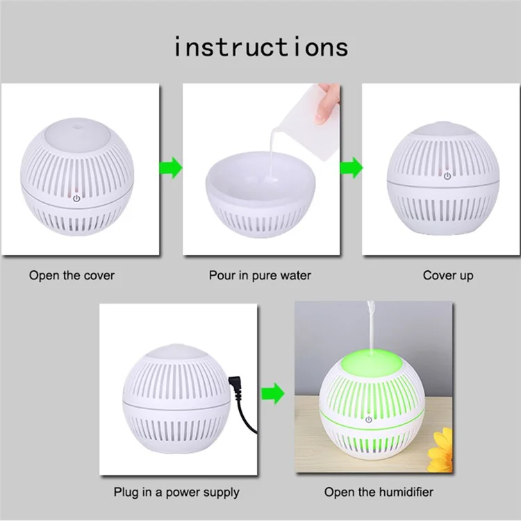 USB Powered Humidifier Mute Home Office Car Mist Diffuser with Colorful Night Light - Pink