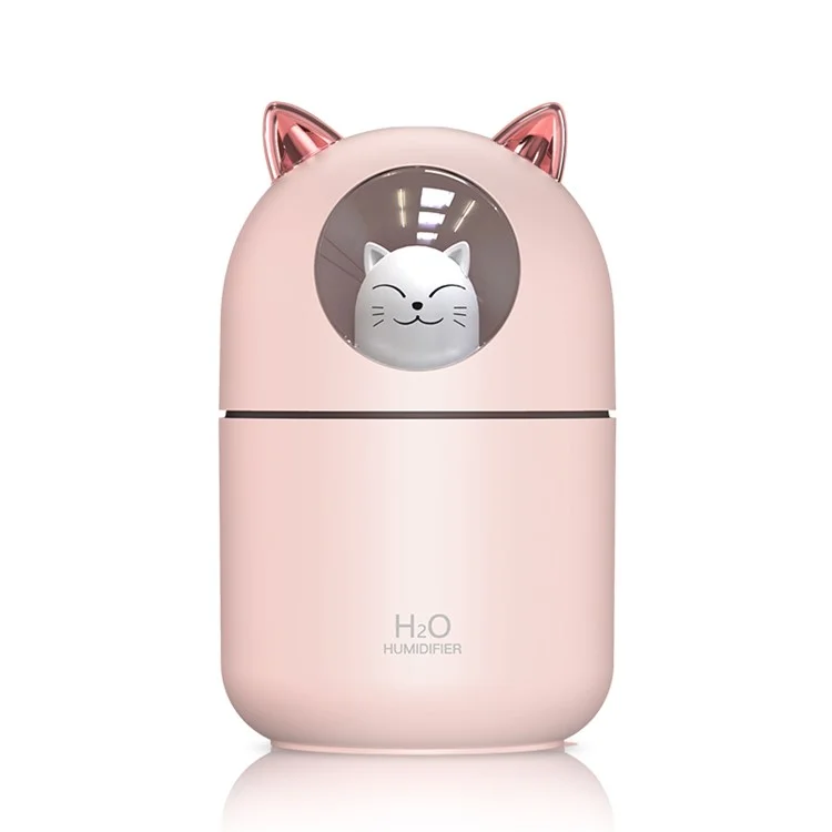 Lindo Gato Decoración Luz Nocturna Mini Humidificador - Rosa