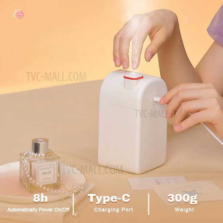 CT-201 Cute Rabbit 380ML Air Humidifier Aromatic Oil Diffuser with LED Night Lamp for Bedroom Office - White