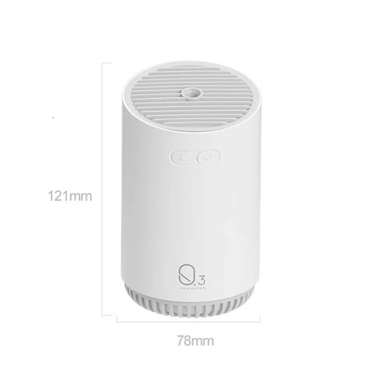 Q3 320ml Mini Wireless Air Humidifier Portable Cordless Aroma Diffuser Aromatherapy Humidifier with Colorful Lights for Bedroom Living Room Office - White