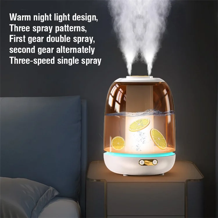 Humidificateur double pulvérisation X21 3000ml Ultrasonique Brumisateur Brouillard Brume Diffuseur d'huiles essentielles pour la maison et le bureau - Blanc