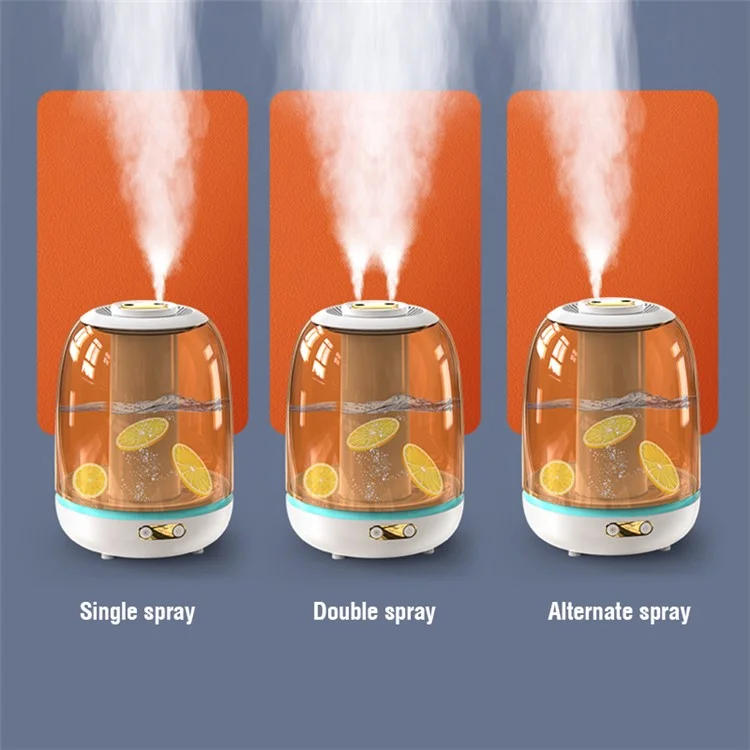 Humidificateur double pulvérisation X21 3000ml Ultrasonique Brumisateur Brouillard Brume Diffuseur d'huiles essentielles pour la maison et le bureau - Blanc