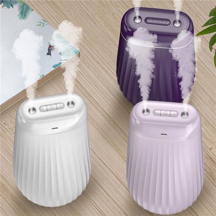 Mistón Humidificador de 1000 ml de Picos Duales Difusor de Humidificador Silent Humidifier de LED de Led Led Led. - Rosado