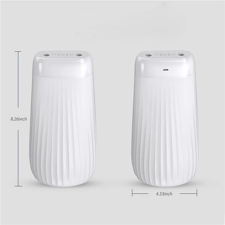 Mistón Humidificador de 1000 ml de Picos Duales Difusor de Humidificador Silent Humidifier de LED de Led Led Led. - Rosado
