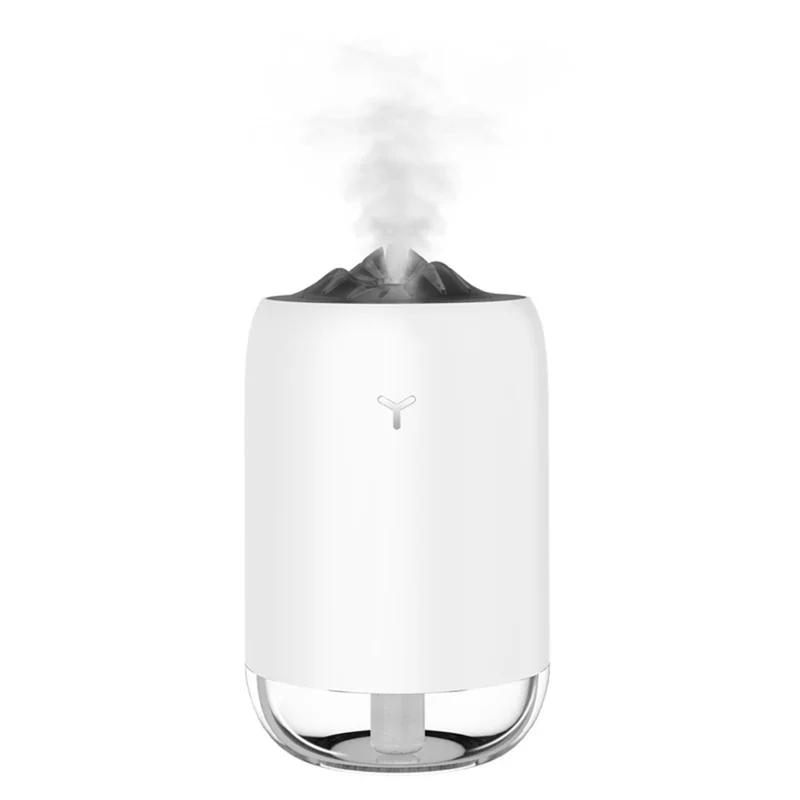 902 Mist Humidifier 260ml Capacity LED Night Light Silent Home Humidifier Diffuser for Home Car Office - White