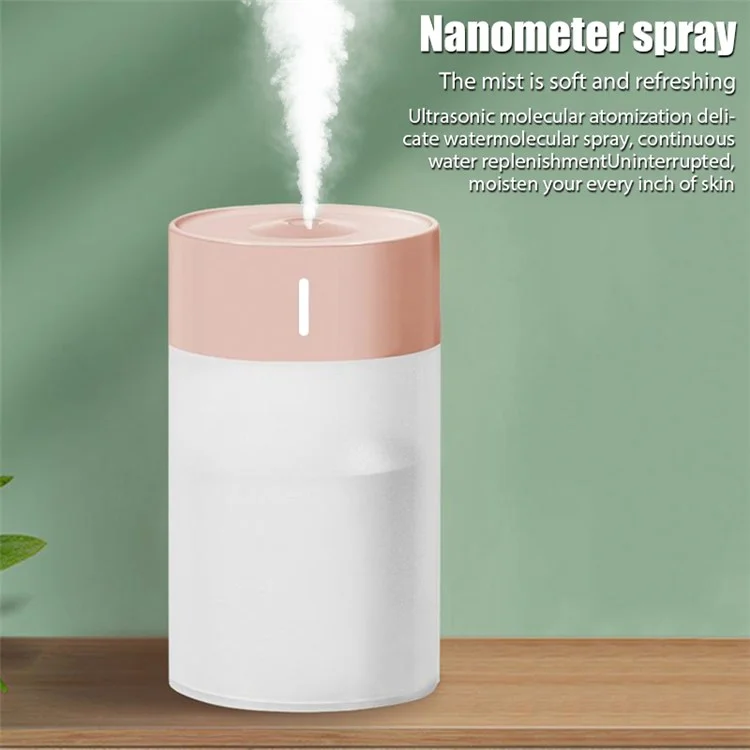 Humidificador de niebla LED de luz nocturna silenciosa de 260 ml para el hogar, el coche y la oficina - rosa