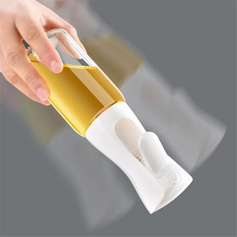 220ml Oil Sprayer for Cooking Transparent Glass Olive Oil Sprayer Mister Oil Dispenser Bottle (No FDA Certification, BPA Free) - Black