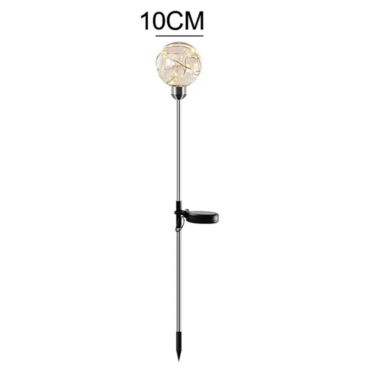 Lâmpada Solar de Caminho Esférica LED Iluminação de Jardim à Prova d'Água para Caminho, Quintal, Gramado - 10cm