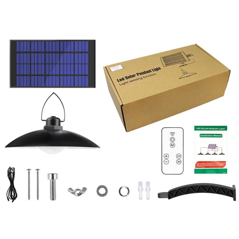 Lampada sospesa solare A2 con 35 LED, resistente all'acqua, con telecomando - Luce calda