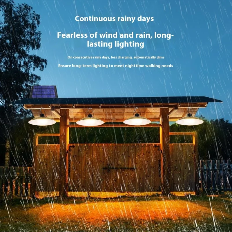 Lampada sospesa solare A2 con 35 LED, resistente all'acqua, con telecomando - Luce calda