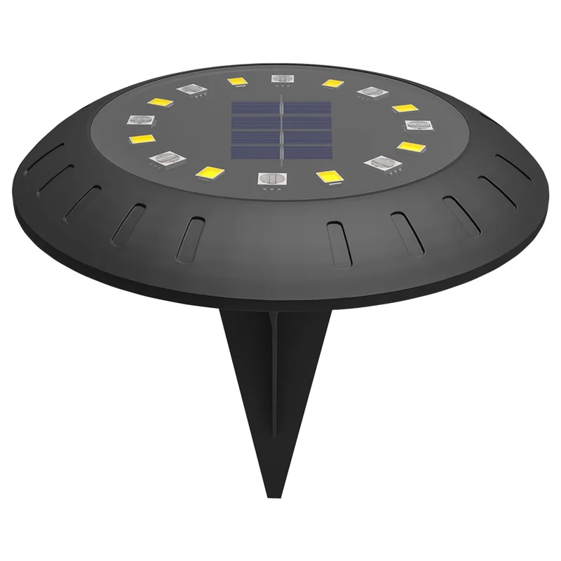 Solar Powered RGB LED Ground Light for Garden Landscape Path Lighting Waterproof Decorative Lawn Lamp - RGB+Warm White
