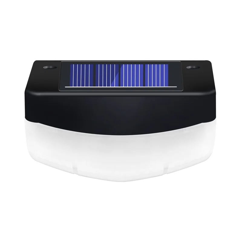 1 Lampe solaire d'escalier LED étanche pour clôture, terrasse et patio - Lumière blanche chaude