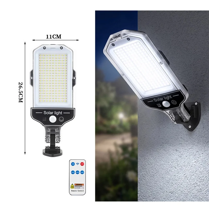171 LEDs Solar Light Outdoor Wall Light Motion Sensor Waterproof 3 Mode Lamp with Remote Control for Garden - YJ-T-173