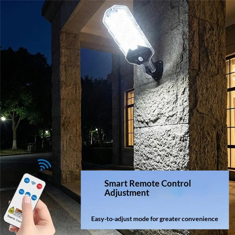 171 LEDs Solar Light Outdoor Wall Light Motion Sensor Waterproof 3 Mode Lamp with Remote Control for Garden - YJ-T-173