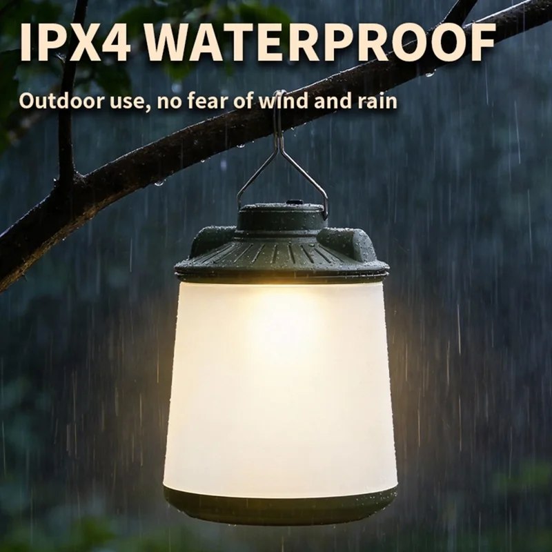 SQ-G26 360 Degree Rotatable Retractable Camping Lamp 2000mAh IPX4 Waterproof RGB Tent Light