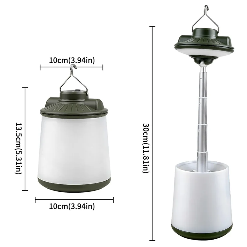 SQ-G26 360 Degree Rotatable Retractable Camping Lamp 2000mAh IPX4 Waterproof RGB Tent Light