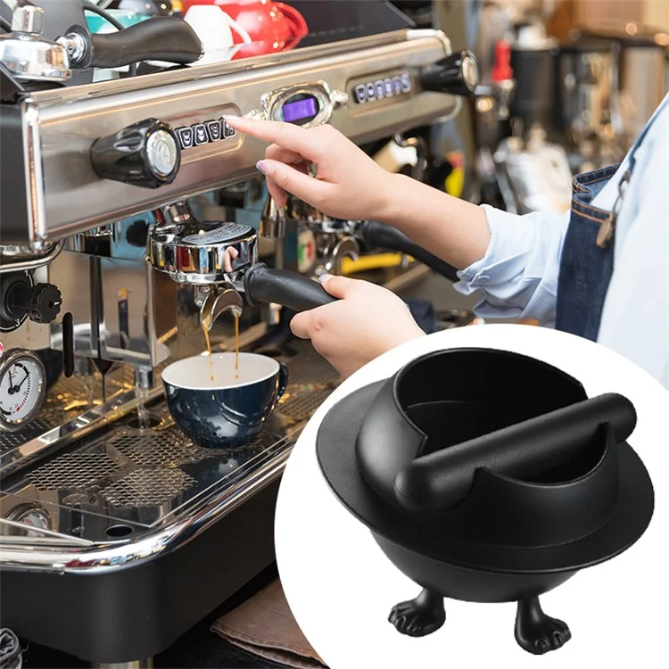 Coffee Grinding Bin Coffee Knock Box Espresso Dump Bin Shock-absorbent Durable Barista Style Espresso Knock Box (No FDA, BPA-free) - Planet Shaped