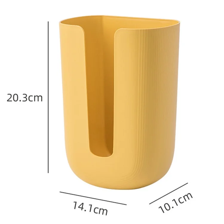Waterproof Tissue Box Cover Adhesive Wall Mounted Facial Tissue Box Trash Bag Dispenser for Bathroom Washroom - Yellow