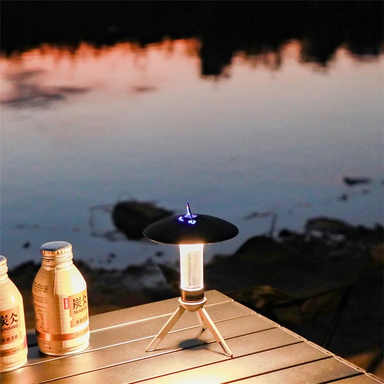 Portable Camping Light with Bracket USB Rechargeable Camping Lantern Outdoor LED Flashlight