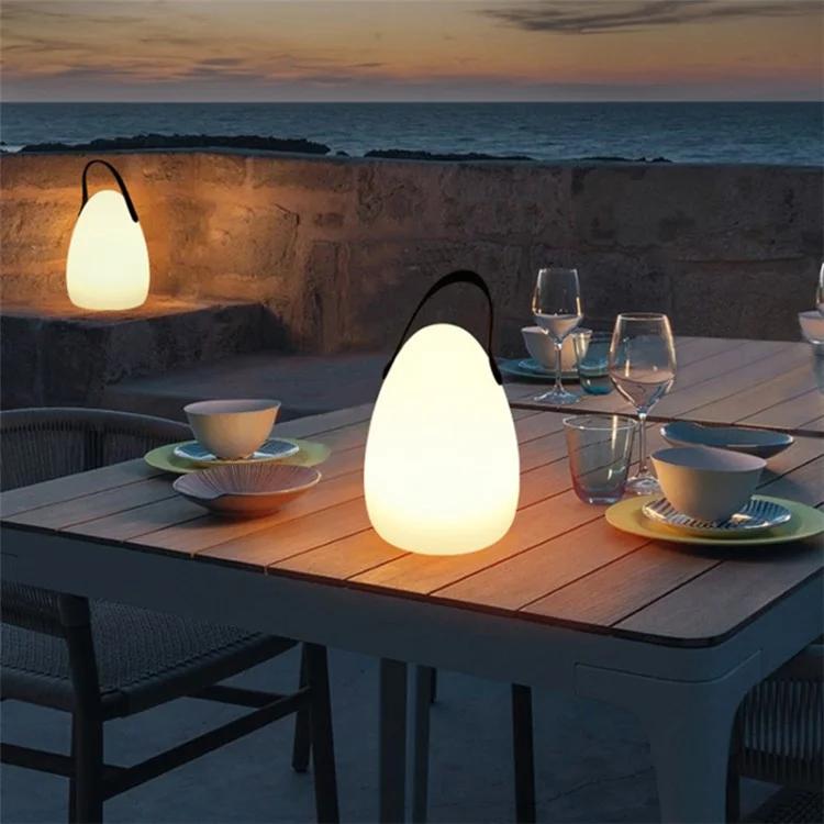 Veilleuse Rechargeable avec Télécommande 16 Couleurs 6 Niveaux de Luminosité Lampe de Chevet en Forme d'Œuf pour Maison, Bar