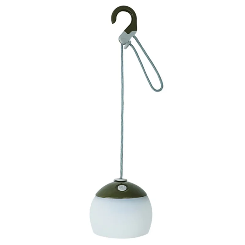 Vintage Camping Light Rechargeable Hook Hanging Night Light Outdoor Gardening Light with Power Bank Function - Green