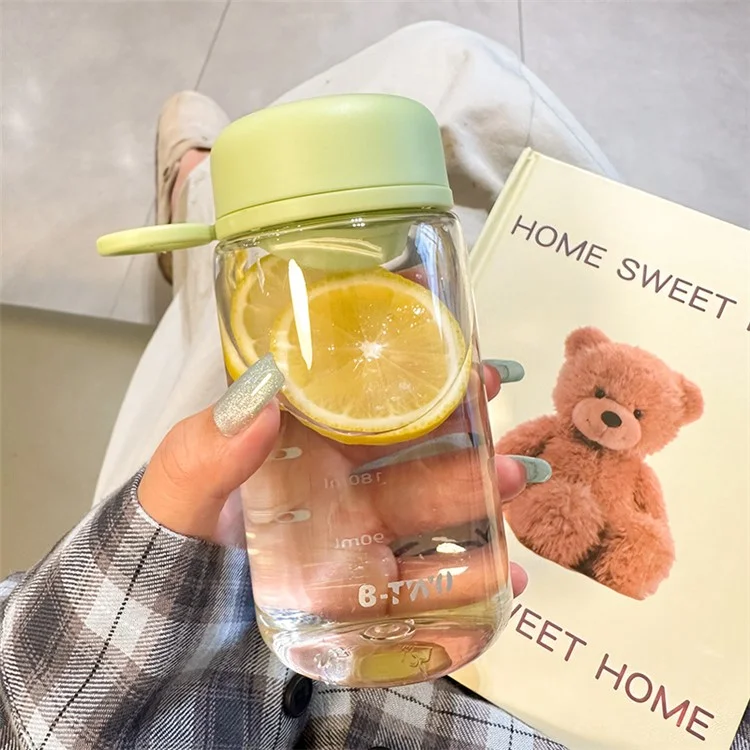450ML Food-Grade PC+PP Water Bottle Tea Leaf Filter Design Drinking Cup (BPA-Free, No FDA Certified) - Green