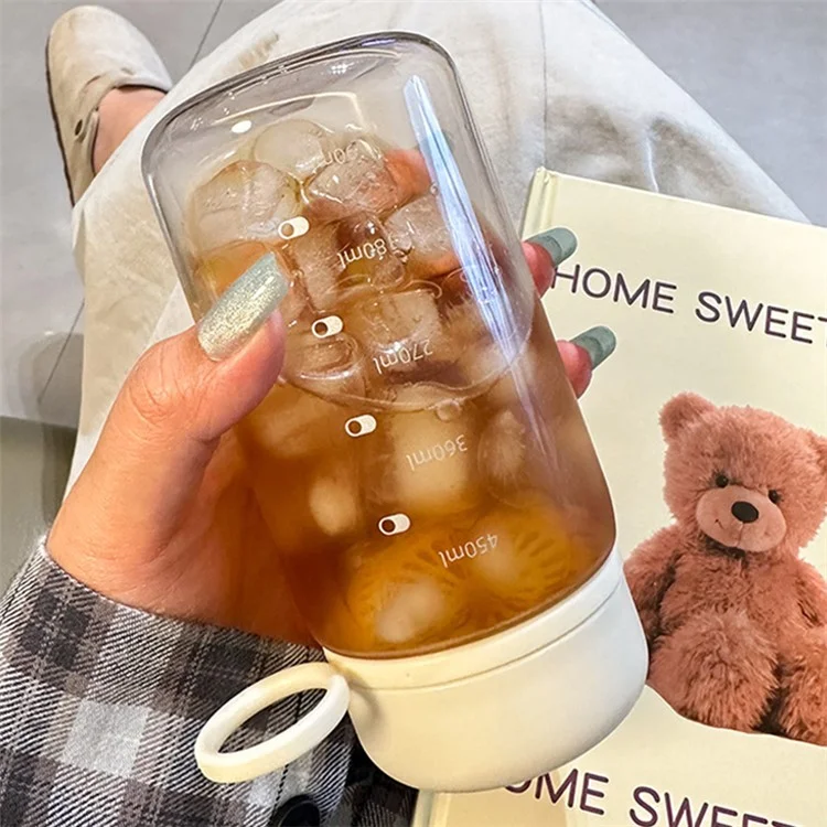 450ML Food-Grade PC+PP Water Bottle Tea Leaf Filter Design Drinking Cup (BPA-Free, No FDA Certified) - Green