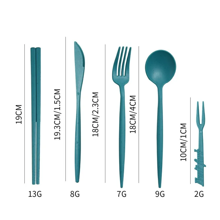 Ensemble de vaisselle de 36 pièces en fibre de blé - Assiettes, bols, tasses, fourchettes, couteaux et ustensiles de table (sans BPA, certifié FDA) - Vert noirâtre