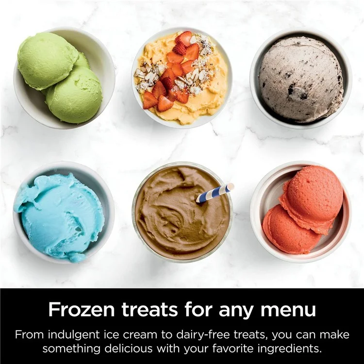 For Ninja XSKPLID2CD NC299AM C300s Series 4Pcs Ice Cream Plastic Containers with Lid (BPA-Free, No FDA)