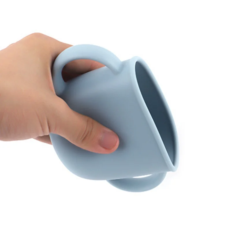 ZP2004C 250ml Toddler Silicone Cup Anti-fall Kids Snack Storage Cup (FDA Certified, BPA-Free) - Dark Red