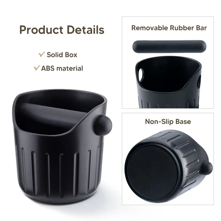 Kaffeepulver-Reststoffbox mit abnehmbarem Klopfleiste, Kaffee-Grounds-Recycling-Eimer, Mahltrash-Bin