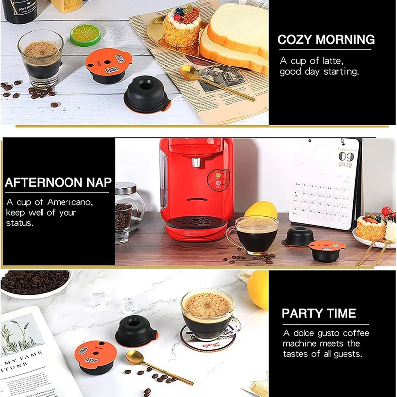 ICAFILAS 60ML Coffee Filter Maker Pod for Keurig K Cup Coffee Capsule Pods (BPA Free, No FDA Certified) - Orange