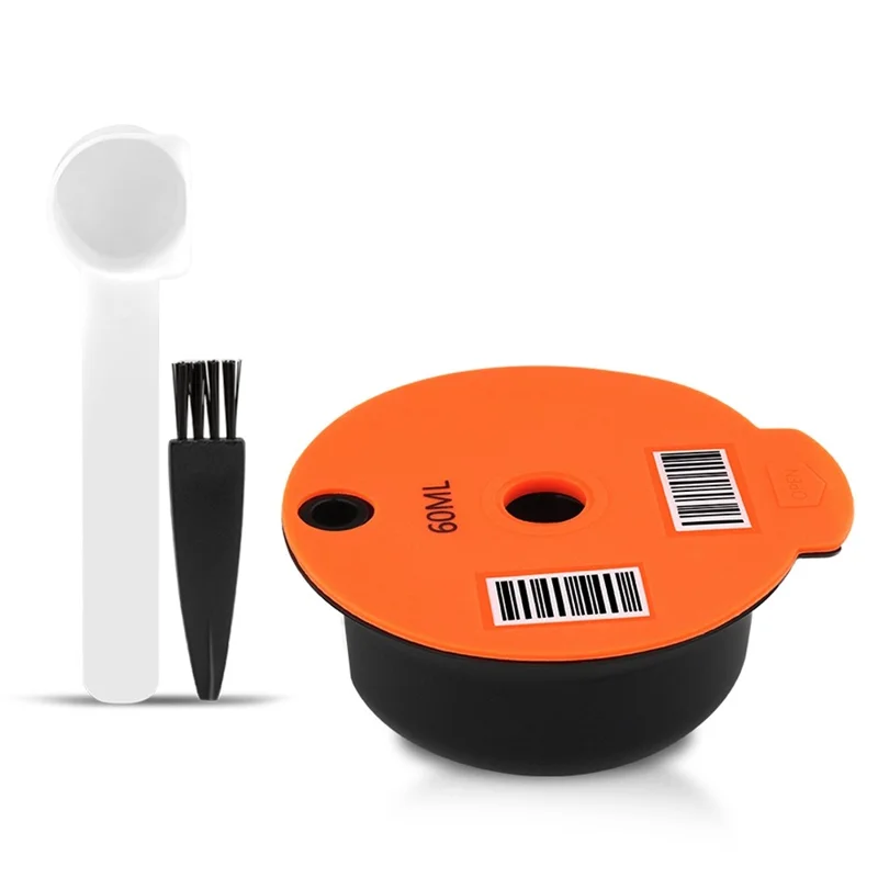 ICAFILAS 60ML Coffee Filter Maker Pod for Keurig K Cup Coffee Capsule Pods (BPA Free, No FDA Certified) - Orange