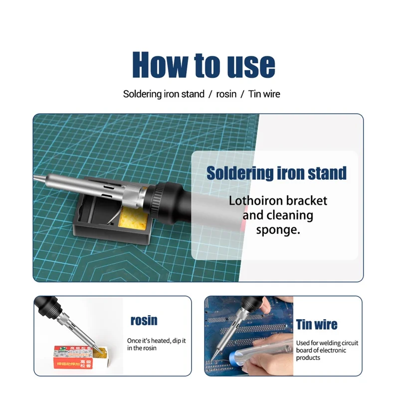 ANENG SL101 25Pcs Digital Multimeter 60W Electric Soldering Iron Kit with Replaceable Welding Head Electronic Repair Set - EU Plug